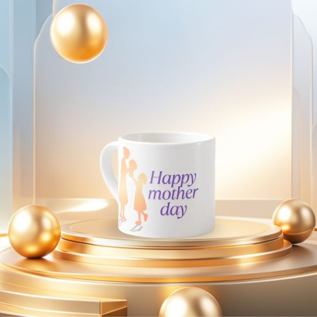 Xícara De Espresso Coffemug de Dia de as mães feliz (Criador carregado)