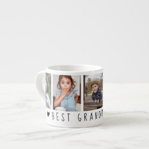 Xícara De Espresso Colagem de 5 Fotos Personalizada Melhor Avô de Tod