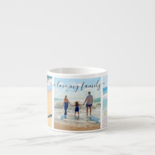 Xícara De Espresso Colagem de Fotos da Sua Família Espresso Mug com T