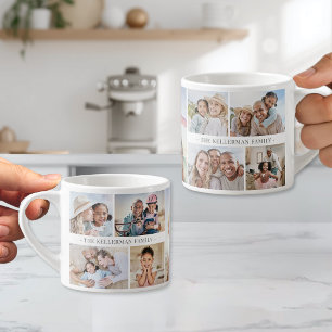 Xícara De Espresso Colagem de Fotos Personalizada Crie a Sua Própria