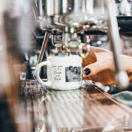 Xícara De Espresso Colagem Foto Do Casal E Citação Romântica Na Lua