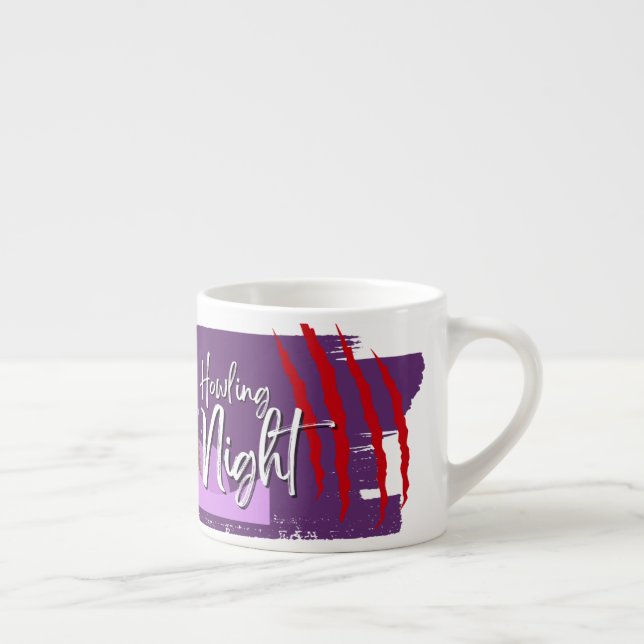 Xícara De Espresso Coleção de Carimbo de Halloween "Howling Night" (Direita)