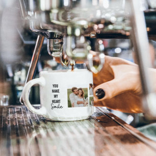 Xícara De Espresso Collage Casal Foto e citação romântica