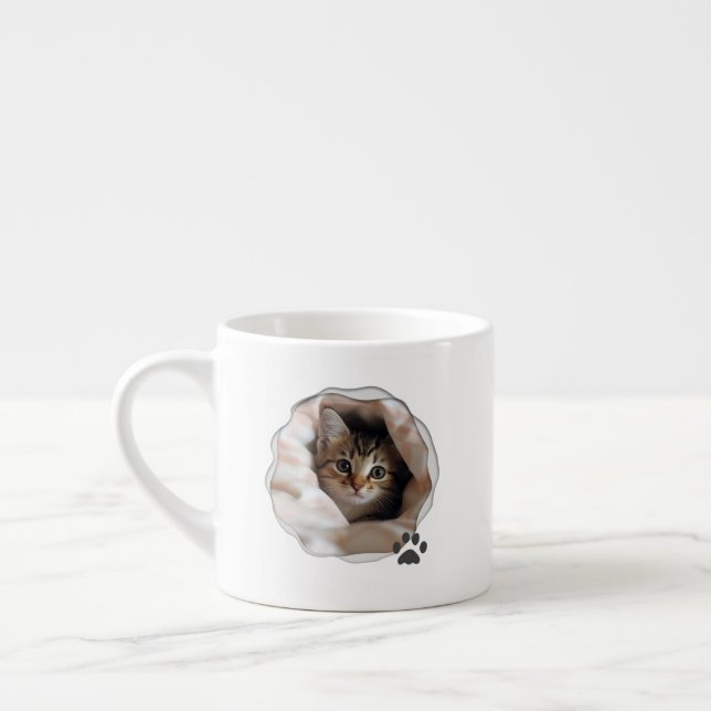 Xícara de Espresso com Foto do Melhor Pai de Gato  (Esquerda)