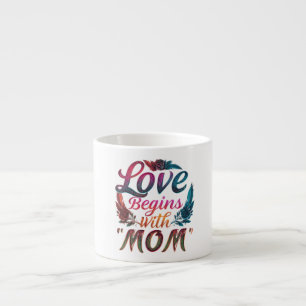 Xícara De Espresso Começa com "Mãe" - Especialidade Espresso Mug