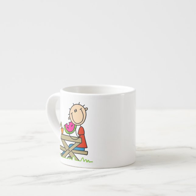 Xícara De Espresso Comendo Melancia (Frente Esquerda)