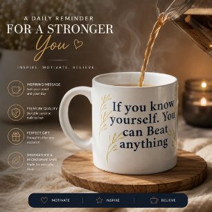 Xícara De Espresso Conheça-se - poderosa citação motivacional para