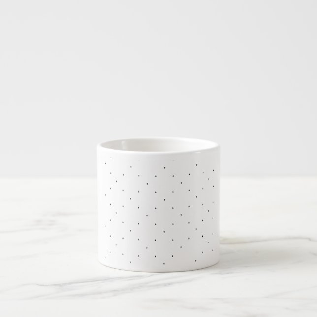 Xícara De Espresso Conjunto de Pastas com Padrão de Triângulo Minimal (Frente)
