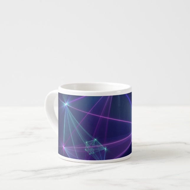 Xícara De Espresso Constelação, Arte Fractal Fantasia Abstrata (Frente Esquerda)