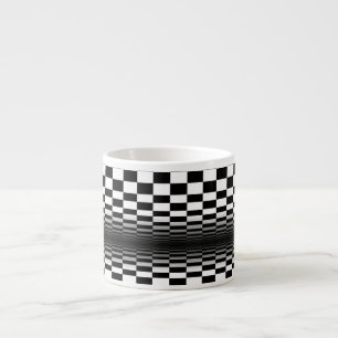 Xícara De Espresso contraste preto-branco de arte