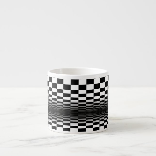 Xícara De Espresso contraste preto-branco de arte (Frente)