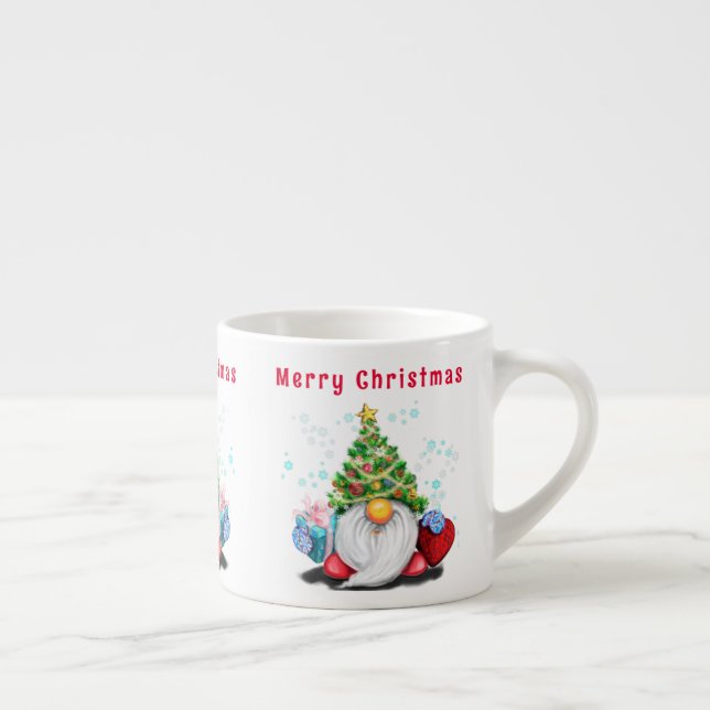 Xícara De Espresso Copa Espresso de Natal Gnomo (Direita)