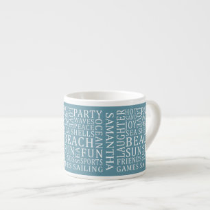 Xícara De Espresso Cópias personalizadas da casa de praia colorida
