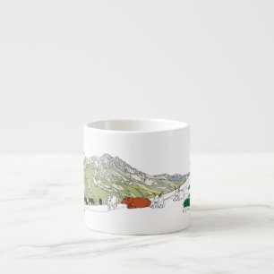 Xícara De Espresso Copo sul do café do tema de Italia