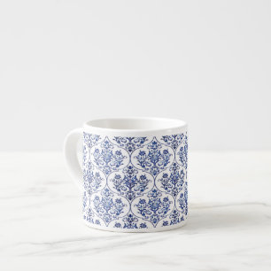 Xícara De Espresso Cor damasco florescente - azul