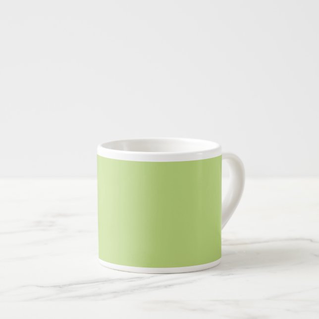 Xícara De Espresso Cor verde primavera para personalização (Frente Esquerda)