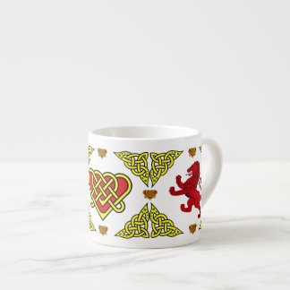 Xícara De Espresso Coração Celta/Gadhlig Scotland red Rampant Lion 2
