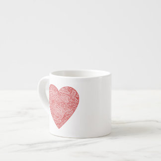 Xícara De Espresso Coração vermelho escribble