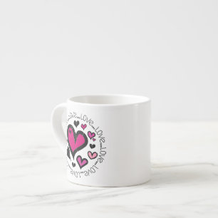 Xícara De Espresso Corações Amor Amor