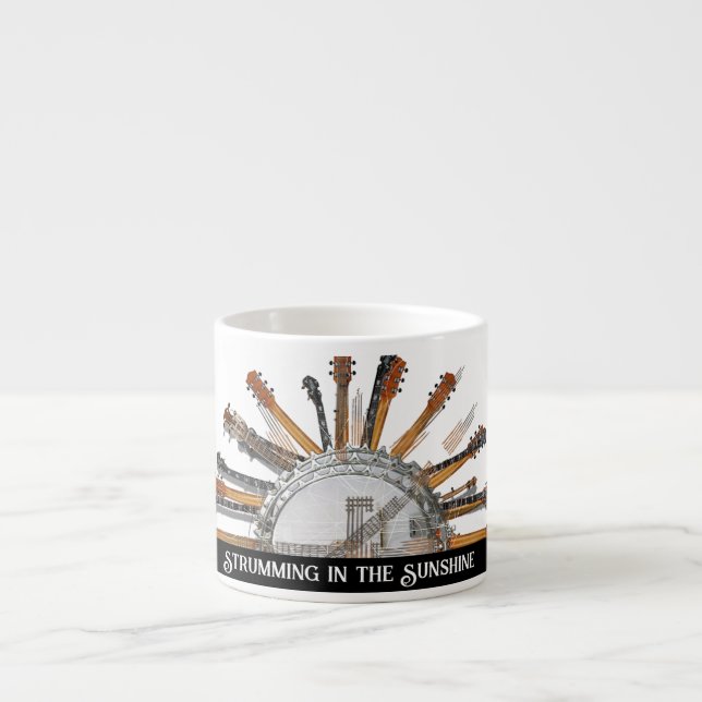 XÍCARA DE ESPRESSO CORDAS DE GUITAR NO SOL (Frente)