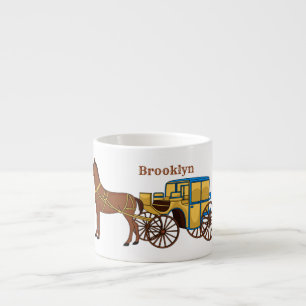 Xícara De Espresso Coroa e ilustração da carruagem real