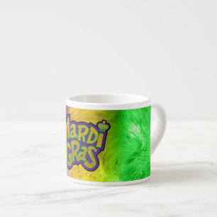 Xícara De Espresso Coroa tema Mardi Gras festivo SlipperyJoe's reinf