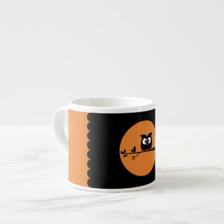 Xícara De Espresso Coruja bonito do Dia das Bruxas + cores