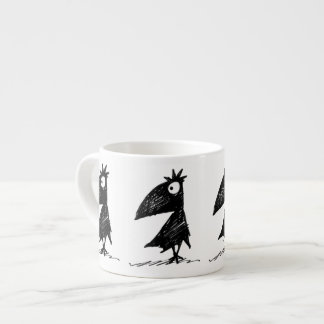 Xícara De Espresso Corvos pretos engraçados