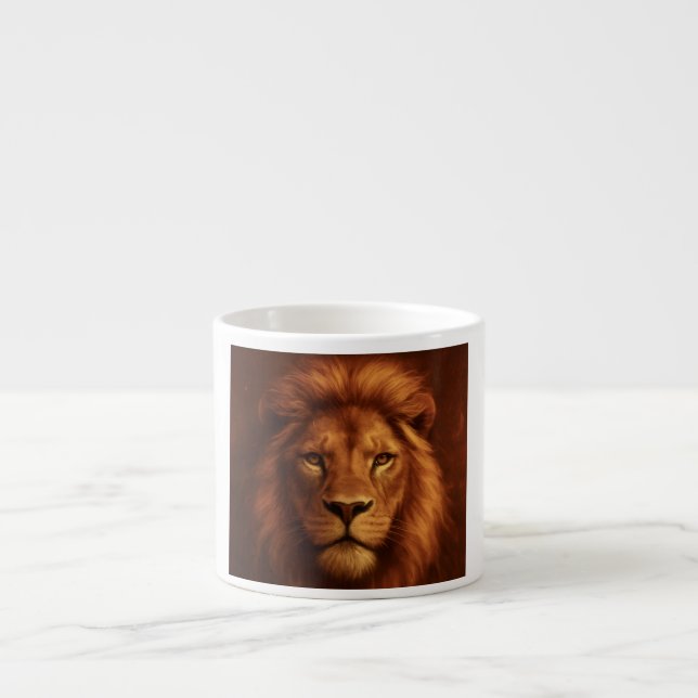 Xícara De Espresso Courage & Faith Lion Mug (Frente)