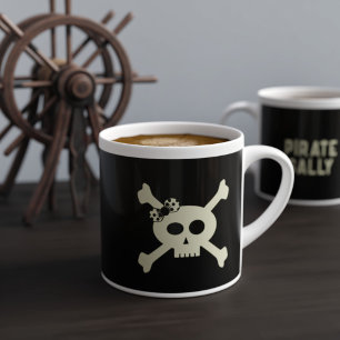 Xícara De Espresso Crânio Pirata Bonito Personalizado Espresso Mug