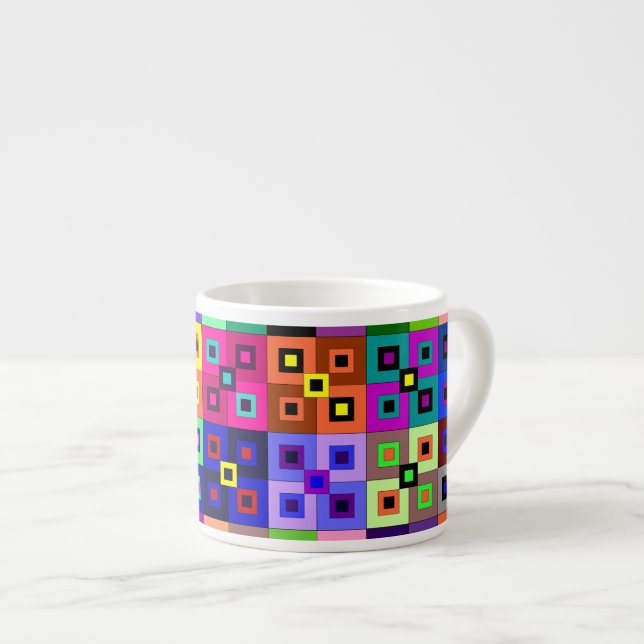 Xícara De Espresso Crazy Quilt Espresso Mug (Frente Esquerda)