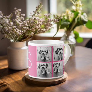 Xícara De Espresso Crie Sua Própria Colagem de Fotos Monograma Person