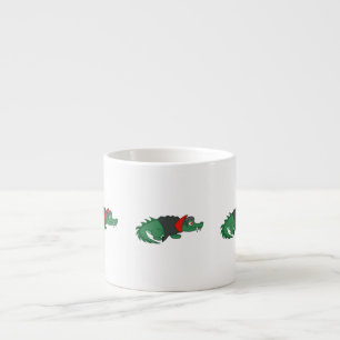 Xícara De Espresso Crocodilo Vampiro