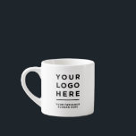 Xícara De Espresso Custom Logo and text Espresso Cup No Minimum<br><div class="desc">Custom business logo and text espresso cup — minimalist, professional, and crafted for everyday branding. Smooth porcelain body with a matte finish, compact 60–90 ml capacity for a concentrated shot, and a slim, ergonomic handle for comfortable single-handed use. Colorfu logo printing and clean typography reproduce sharp detail; optional rim or...</div>