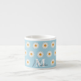 Xícara De Espresso Daisy Floral Espresso Mug - Mini Taça De Café Cute