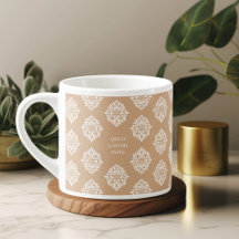 Damask Ambience Soft Beige Espresso Cup