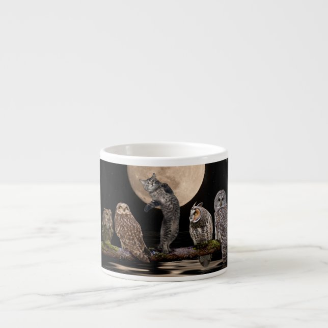 Xícara De Espresso Dança do Asio com as corujas (Frente)