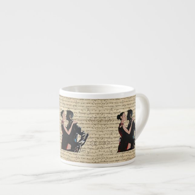 Xícara De Espresso Dançarinos Tango (Frente Esquerda)