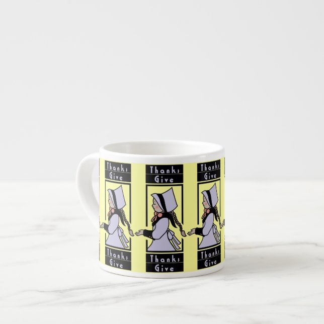Xícara De Espresso Dê Obrigados - (Frente Esquerda)