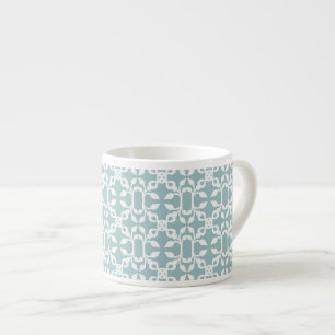 Xícara De Espresso Deco De Arte Branca E Azul Moderna Da Taça Espress