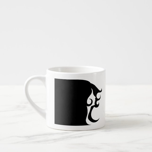 Xícara De Espresso Deco Mod Woman Specialty Mug (Esquerda)