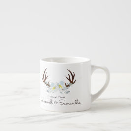 Xícara De Espresso DEER ANTLER Rustic Sage Favorito do Casamento Verd