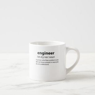 Xícara De Espresso Definição de Dicionário Funny do engenheiro