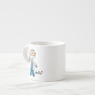 Xícara De Espresso Dentista Boneco de Palito
