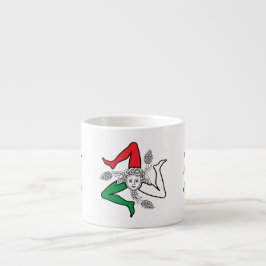 Xícara De Espresso Desenho da Medusa Trinacria Siciliana