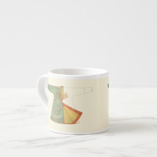 Xícara De Espresso Desenho de Kimono semiacabado