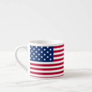 Xícara De Espresso Desenho de Orgulho da Bandeira Americana dos EUA
