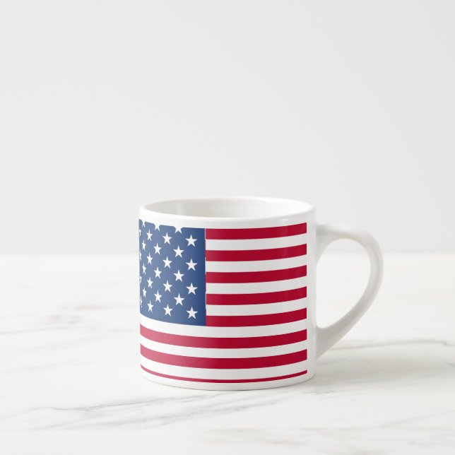 Xícara De Espresso Desenho de Orgulho da Bandeira Americana dos EUA (Direita)