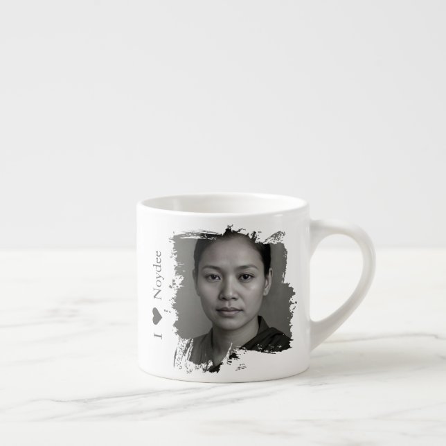 Xícara De Espresso Desenho de pincelada para sua imagem e texto (Direita)