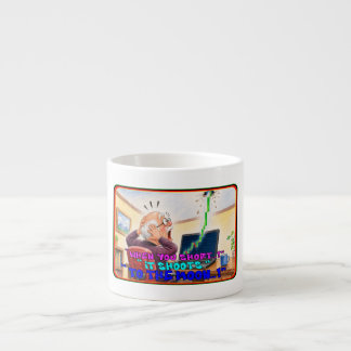 Xícara De Espresso Desenho engraçado de pânico de aperto de baixa do
